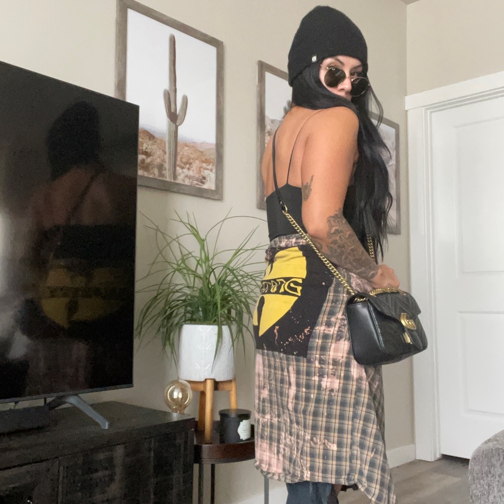 WU TANG Custom plaid shirt